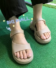 Sandal Gunung Platform  Korea Jelly Import Tali Belakang Sandal selop Wanita Karet Terbaru 2024