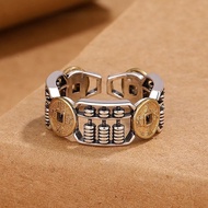 Ethnic Style Copper Coin Abacus Bead Ring Men Women Money Rolling Unique Distressed Craft Opening Adjustable Ring Ethnic Style Copper Coin Abacus Bead Ring Men Women Money Rolling Unique Distressed Craft Opening Adjustable Ring