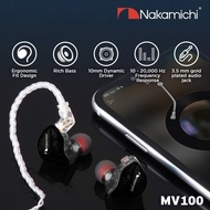 Nakamichi MV100 MV100 Dynamic Driver In Ear Wired Earphone Mic IEM