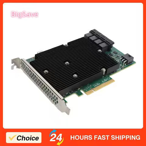 Portable PCIe HBA Card LSI SAS 9300 16I HBA Card 12Gbps 16 SATA SAS Port HBA Controller Card for Win