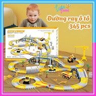 345-piece Car Track Assembly Toy Set Fast Car Smart Race Track Assembly Toy for Children