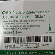 BD PrecisionGlide Needle (100 pcs), 21G x 1" / 21G X 1-1/2" (100 pcs)