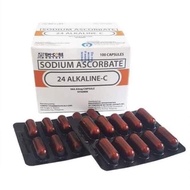 100% original 24 Alkaline C Sodium Ascorbate 100 capsules