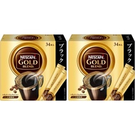 【Direct from Japan】Nescafe Gold Blend Sticks Black 34P x 2