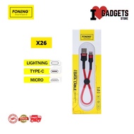 Foneng X26 micro lightning type c 25cm