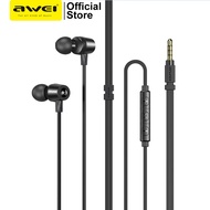 Awei L1 Wired Earphones 3.5mm In-Ear High Quality 6D Stereo Sound Super Bass with Wire Control Mic