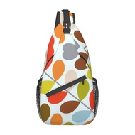 Orla Kiely Crossbody Sling Bags Small Chest Bag Simplicity Leaf Shoulder Backpack Daypack for Hiking Travel Sports Bag Running Belt