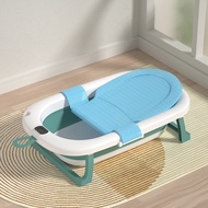 ST-🚢Children's Folding Portable Bathtub Infant Bathtub Children Bathtub Intelligence Household Temperature Measurement00