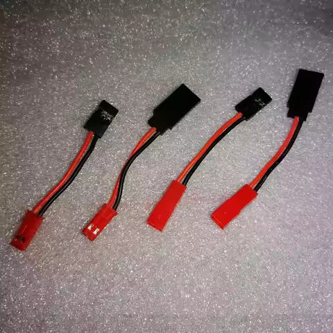 Connector JST Plug to JR/Futaba Servo Connector Male Female Cable Adapter Silicone Wire for Lipo Bat