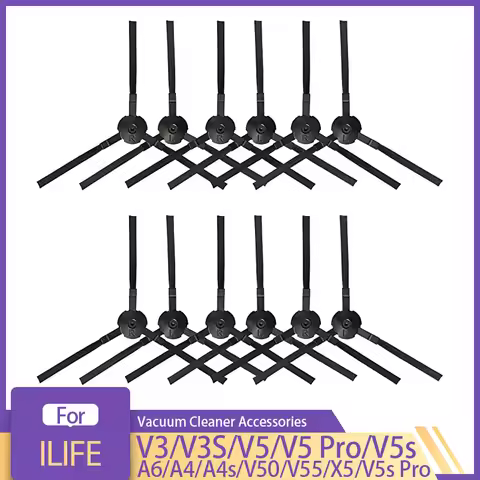 Side Brush For ILIFE V3 V3S V5 V5 Pro V5s V5s Pro A6 A4 A4s V50 V55 X5 Vacuum Cleaner Replacement Ac