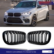 สําหรับ BMW F15 F16 X5 X6 F85 F86 2014-2018 ด้านหน้ากันชน Kidney Racing Grille Glossy สีดํารถ Double