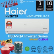 [LATEST MODEL]Haier R32 Inverter HSU-VQA &amp; VQC Series Air Cond 1.0HP-2.5HP