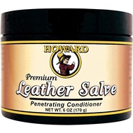 Howard Premium Leather Salve 6oz - Leather Conditioner Leather Balm to revive old leather and help p