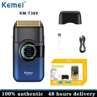 Kemei professional mens rotary electric shaver with intelligent digital display beard trimmer hair c