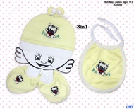 Kp Set Aksesoris Bayi Sepatu Kaos kaki bayi celemek bayi kupluk bayi / ketu bayi / topi bayi segitig