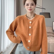 Áo cardigan dệt kim áo cardigan dài tay dáng rộng đơn giản thời trang phong cách hàn quốc nữ