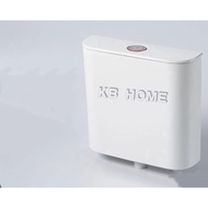 KBHOME SLIM WHITE Ceramic Cistern for Water Tank complete set ceramic with cover, front and rear dra