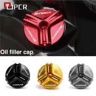 ที่มีคุณภาพสูงที่มีโลโก้รถจักรยานยนต์ CNC น้ำมันฟิลเลอร์เสียบปกคลุมสำหรับซูซูกิ SV650 SV650S SV650A