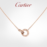 18k gold necklace Cartier Cartier Love Series Rose Gold White Gold Diamond Necklace