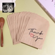manysincerity 25Pcs 13x18CM "Thank You" Paper Gift Bags Kraft Favor Bags Flat Cookie Candy Sna Desse