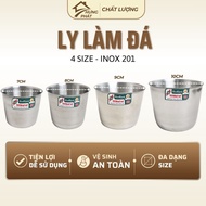Combo of 10 Premium Thaphafac 304 Stainless Steel Ice Cups - Anti-rust Stainless Steel Cups of All S