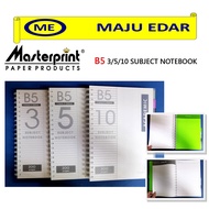 MASTERPRINT B5 3 SUBJECT / 5 SUBJECT / 10 SUBJECT NOTEBOOK / NOTEBOOK WITH INDEX DIVIDER