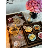 New Chinese Style Tea House Tea Tray Solid Wood Snack Tray Chinese Style Tea Set Antique Tea Ceremon