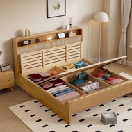 【Sg Sellers】 Solid Wood Bed Bedframe Wooden Bed Storage Bed Solid Wooden Bed Frame Bed Frame With Mattress Storage Bed Frame Storage Bed Frame with Storage Drawers Storage Drawers