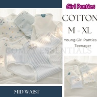 4 pcs Cotton Young Girl Underwear Kid Underwear Teenager Budak Perempuan Breathable Cotton Teenager 