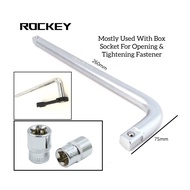 Chrome 1/2" L-Handle handle 260mm x 75mm