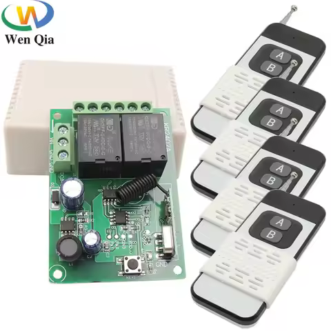 433MHz Remote Control Long Range 1000m Wireless Transmitter DC 6-30V 2CH RF Receiver Universal For G