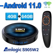 NEW 2023 HK1RBOX W2 Smart TV BOX Android 11 4GB 32GB 64GB Support 2.4&amp;5G Dual Wifi BT Amlogic S905W2 4K 3D Set top BOX T