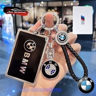 BMW NFC key case suitable For BWM M BWM i BWM X silver edge keychain BMW 1-8 series key cover