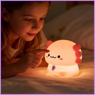 Axolotl Light 3-Level Dimmable Table Light 30-Min Timer Rechargeable Silicone Axolotl Nightstand Lam