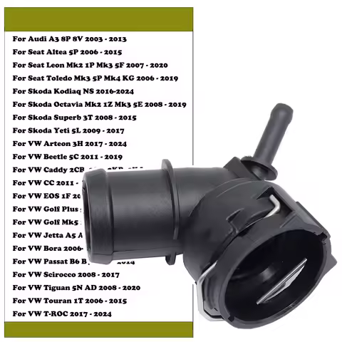 Car Radiator Coolant Hose Flange Quick Acting Coupling Adapter Pipe Connector Seal Petrol For VW EOS