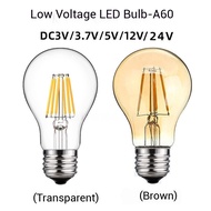 [DC/3V/3.7/12V/24V] A60 Low Voltage E27 Screw Ball Bulb