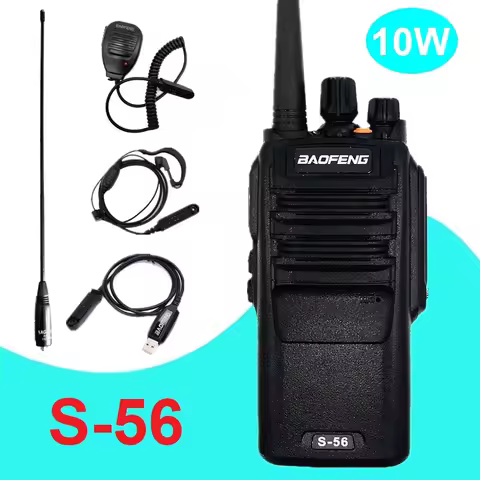 High Power 10W Baofeng s56 Professional UHF Walkie Talkie Waterproof hf Transceiver Radio Scanner Ha