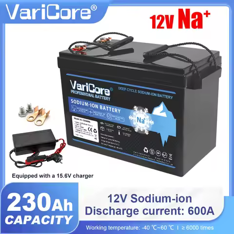 Sodium ion Rechargeable Battery 12V/15.6v 75Ah 80Ah 230Ah Low Temperature Resistant for RV Electric 