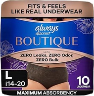 Always Discreet Boutique Low-Rise Postpartum Incontinence Underwear Size L Maximum Absorbency, Up to