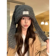 Have u shop Plush Long Ear Hat Winter Funny Matching Abby Style Knitted Wool Hat Warm Pullover Hat W