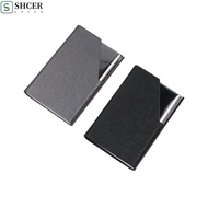 SHCER Business Card Holder Metal High-End Display Stander Desktop Storage Office Supplies Stainless 