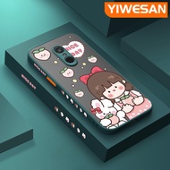 YIWESAN เคสสำหรับ Xiaomi Redmi Note 4 Note 4x Note 4 Pro เคสการ์ตูนมีน้ำค้างแข็งโปร่งใสสาวน่ารักเคสมือถือขอบสี่เหลี่ยมซิลิโคนเคสแข็งกันแรงกระแทกเคสป้องกันเลนส์กล้องถ่ายรูป