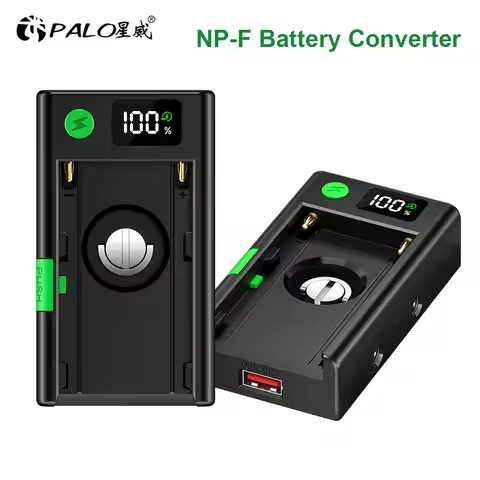 NP-F Battery Adapter Plate for DSLR & Mirrorless Cameras with LCD Display Compatible with Sony NP-F9