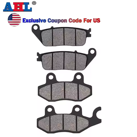 AHL Motorcycle Semi-Organic Metal Front & Rear Brake Pads For Daelim Roadwin R 125 Fi ( VJF125 ) 200