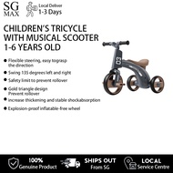 Children's tricycle with music pedal car 1-6 years old men and women treasure pedal scooter balance 