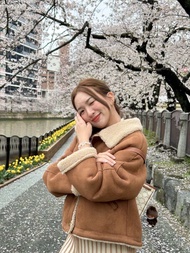 Palmy jacket เสื้อกันหนาว แจ็คเก็ตกันหนาว หนังกลับน่ารัก