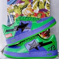 Bape Sta Ape Head Low-Top แฟชั่นรองเท้าผ้าใบอินเทรนด์ผู้ชายผู้หญิงรองเท้า Hulk