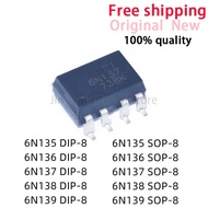 5PCS 6N135 6N136 6N137 6N138 6N139 DIP-8 6N135S 6N136S 6N137S 6N138S 6N139S SOP-8 Optocouplers Chip 