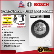 【Free Install + Free Shipping】Bosch Series Series 6 | WGG25400SG | 10 KG | Wool programme | AllergyP