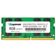 DDR4 19200S PC4 2400 8GB SODIMM, DDR4-2400MHz PC4-19200 CL17 2Rx8 1.2V Non-ECC 260 Pin Laptop Memory